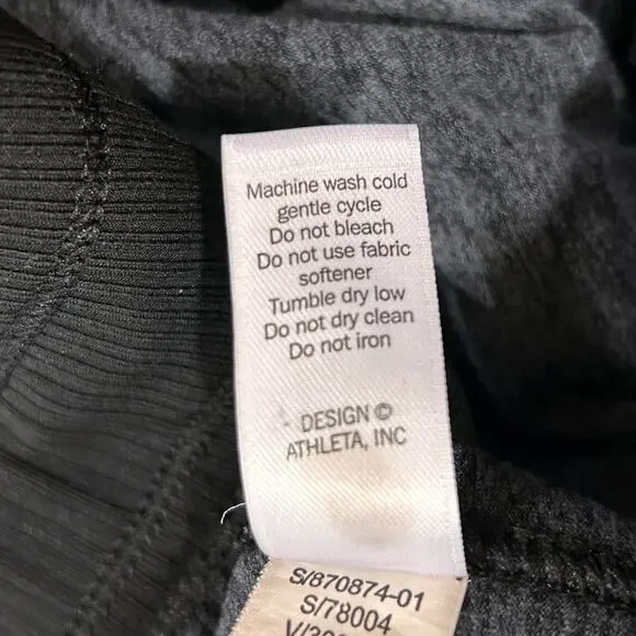 Athleta Gray Heather Jogger Sweatpants Zippered Pockets - Picture 7 of 8